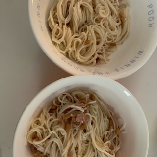 混ぜるだけ★納豆ツナそうめん